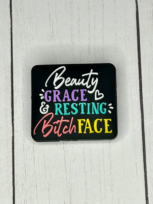 "Beauty, Grace & Resting Bitch Face" - Focal Bead