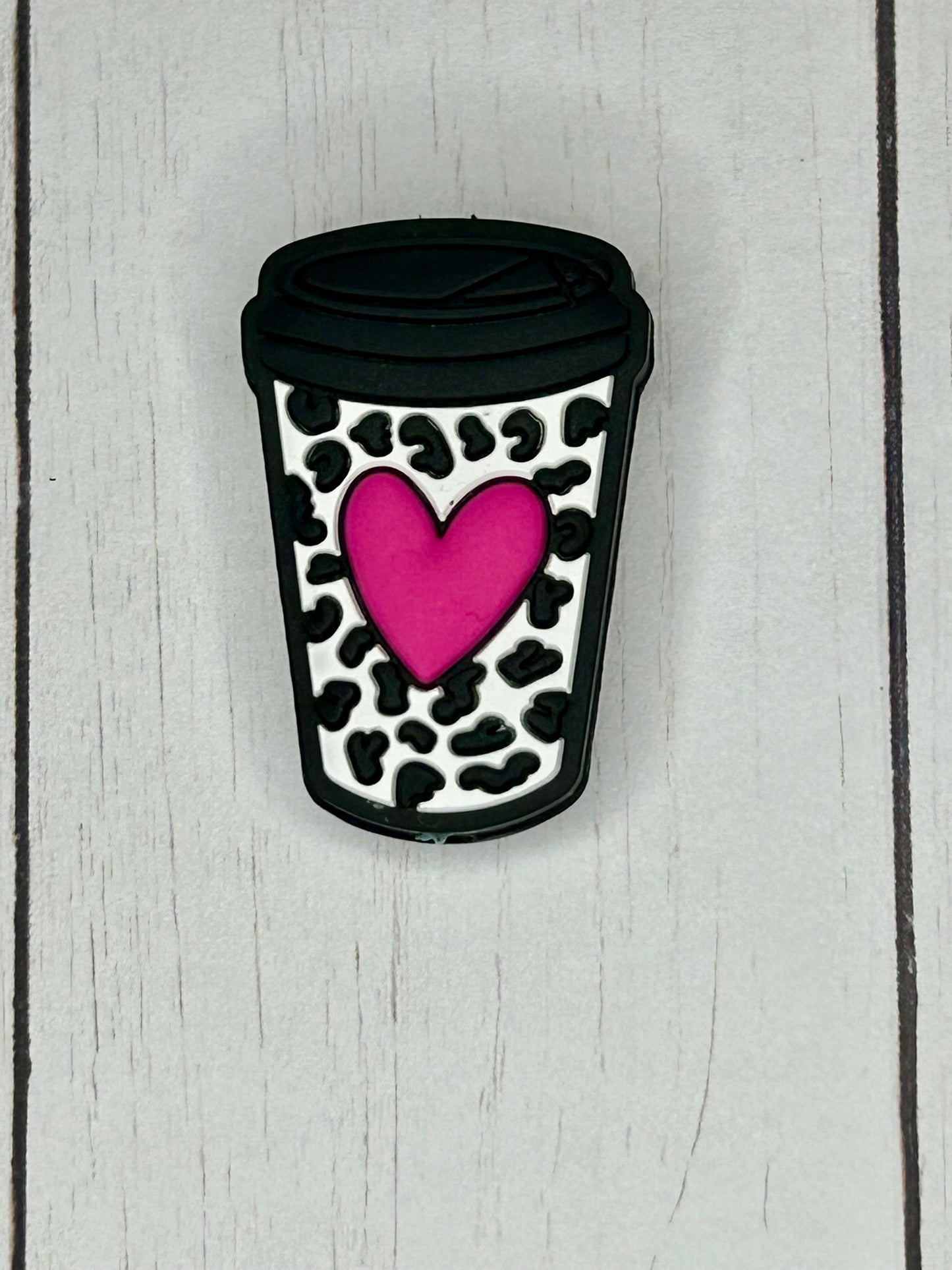 Coffee Heart Focal Bead