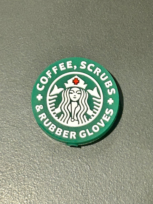 "Coffee, Scrubs & Rubber Gloves" Focal Bead