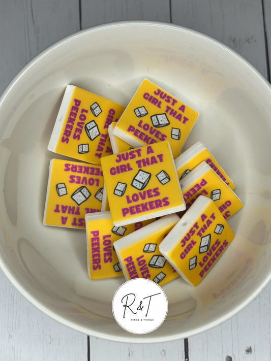 EXCLUSIVE - "Just A Girl That Loves Peekers" - Bomb Party Inspired Focal Bead