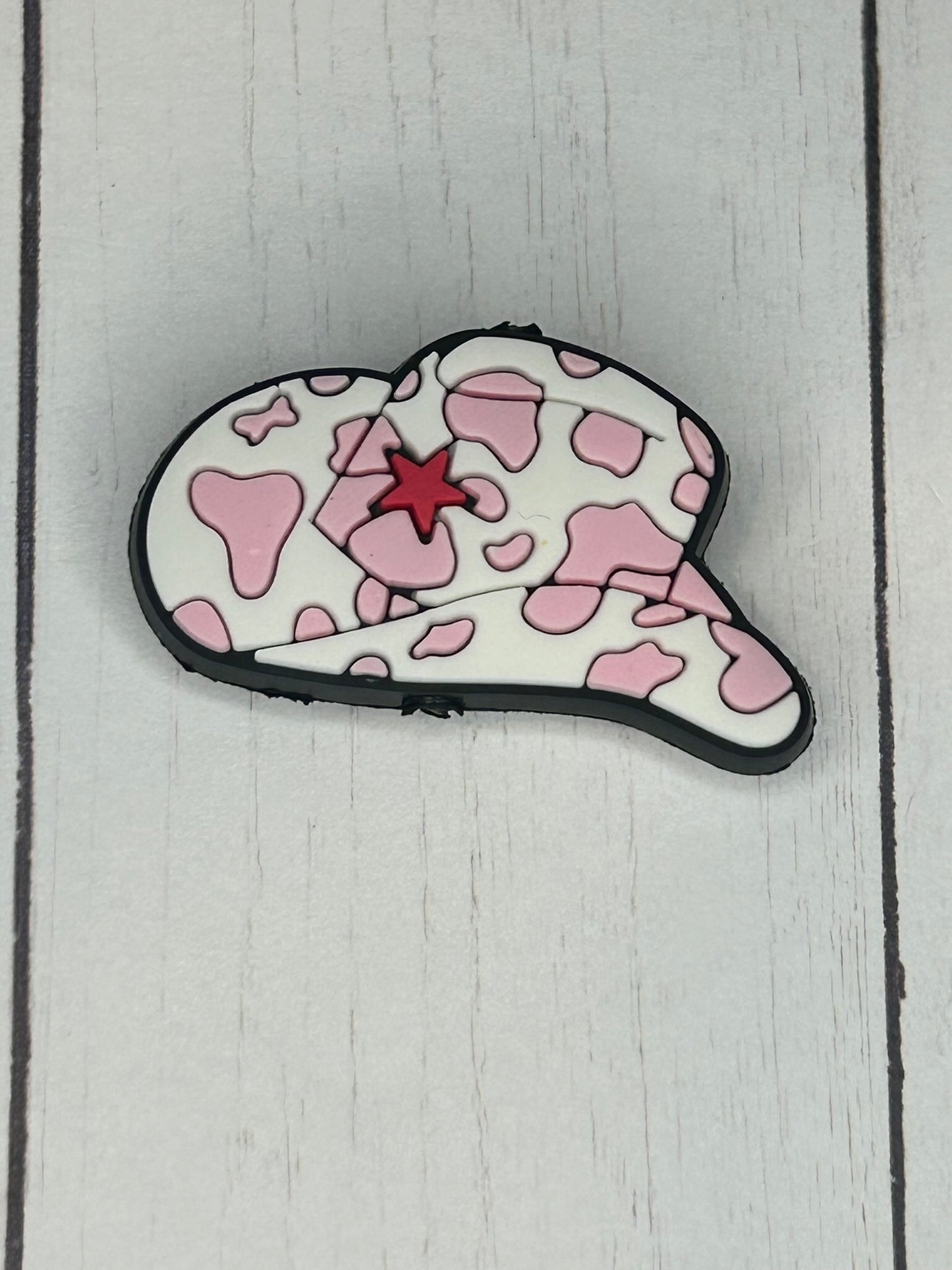Pink Cowgirl Hat Focal Bead