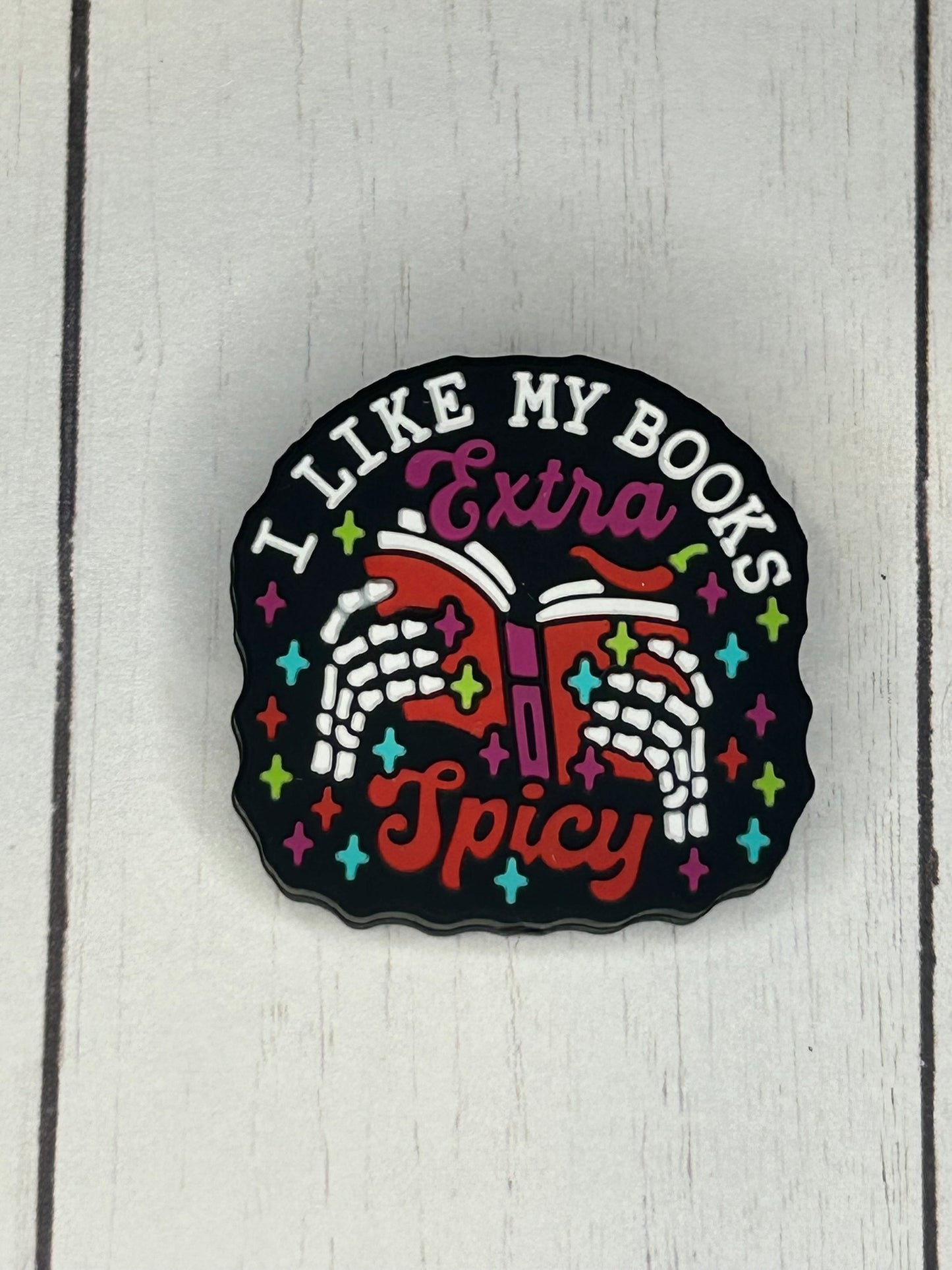 "I Like My Books Extra Spicy" Focal Bead
