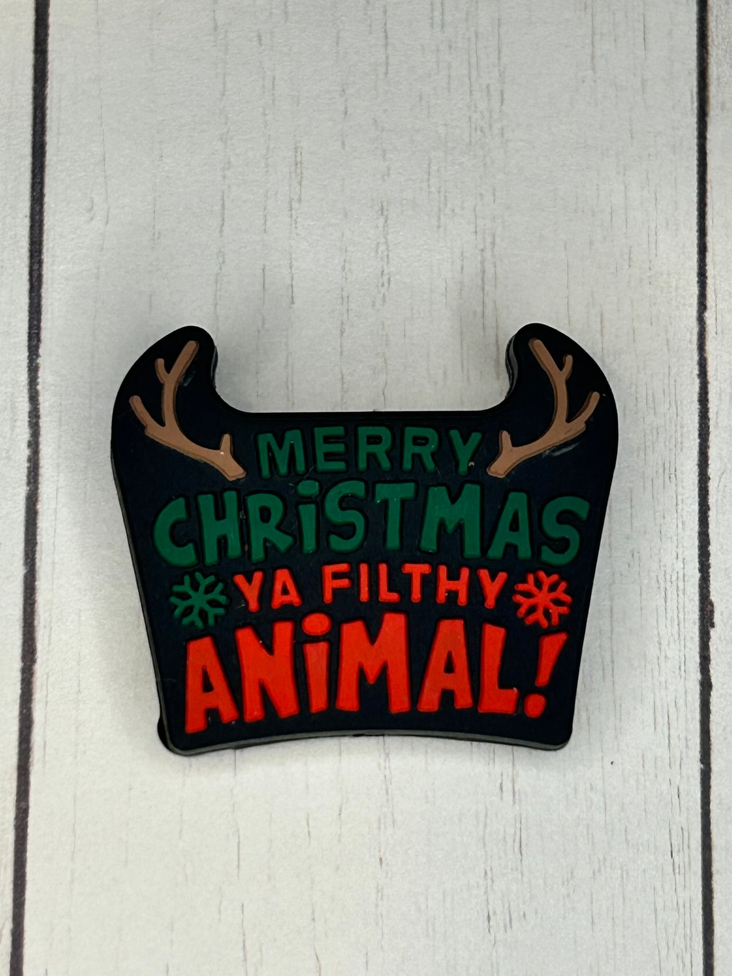 "Merry Christmas, Ya Filthy Animal" Focal Bead