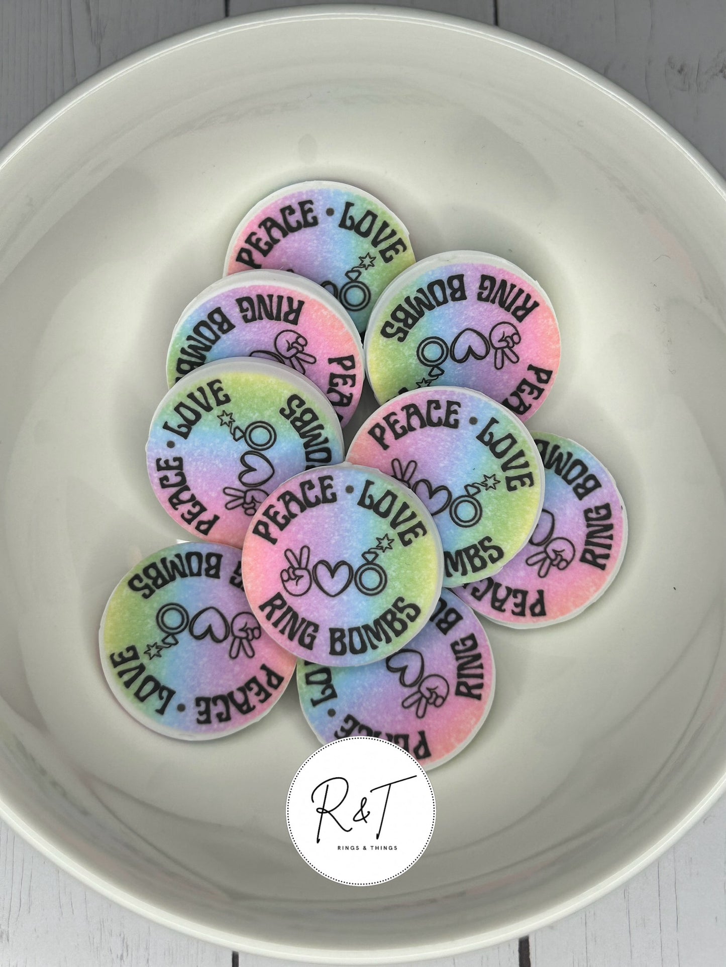 EXCLUSIVE - "Peace Love Ring Bombs" - Bomb Party Inspired Focal Bead