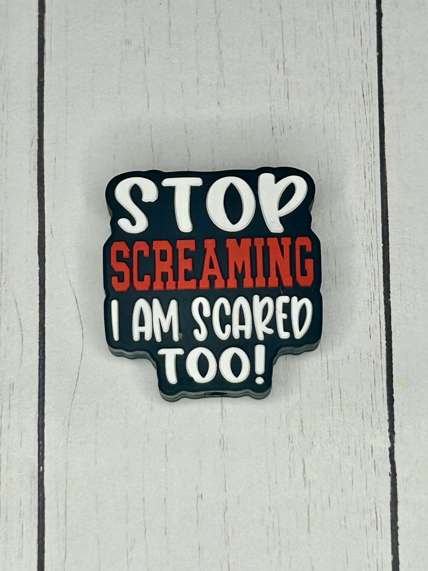 "Stop Screaming, I'm Scared Too!" Focal Bead