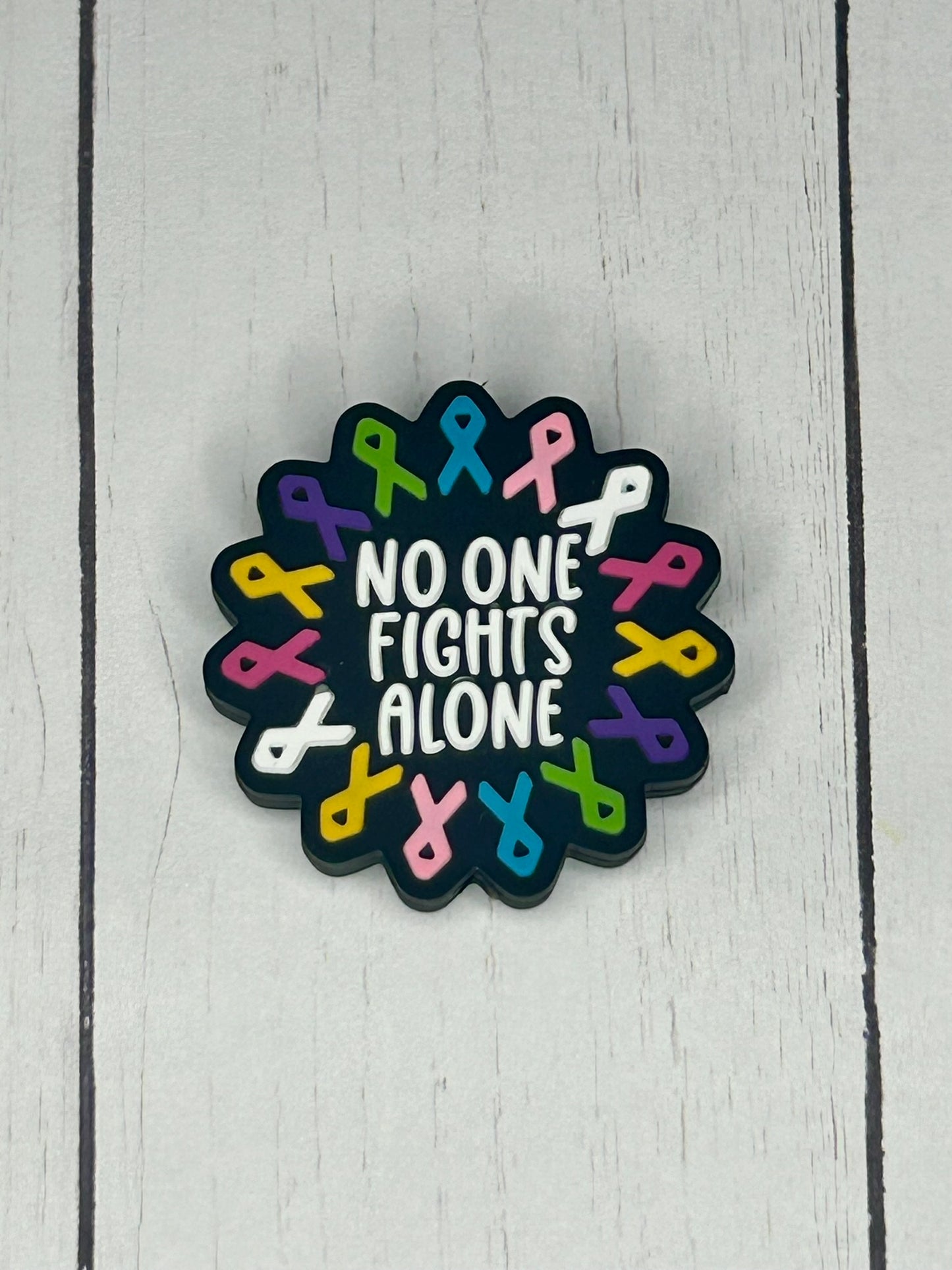 "No One Fights Alone" Focal Bead