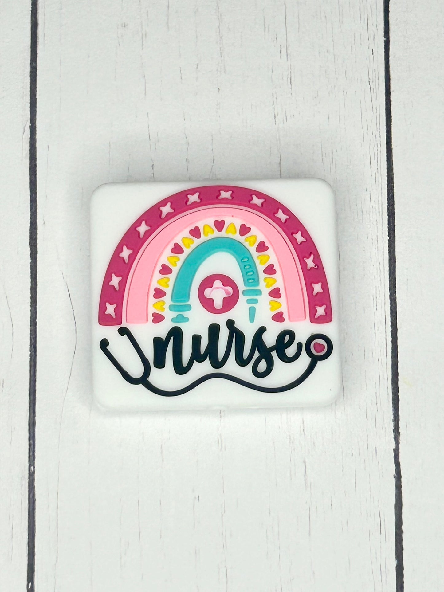 Nurse Rainbow Focal Bead
