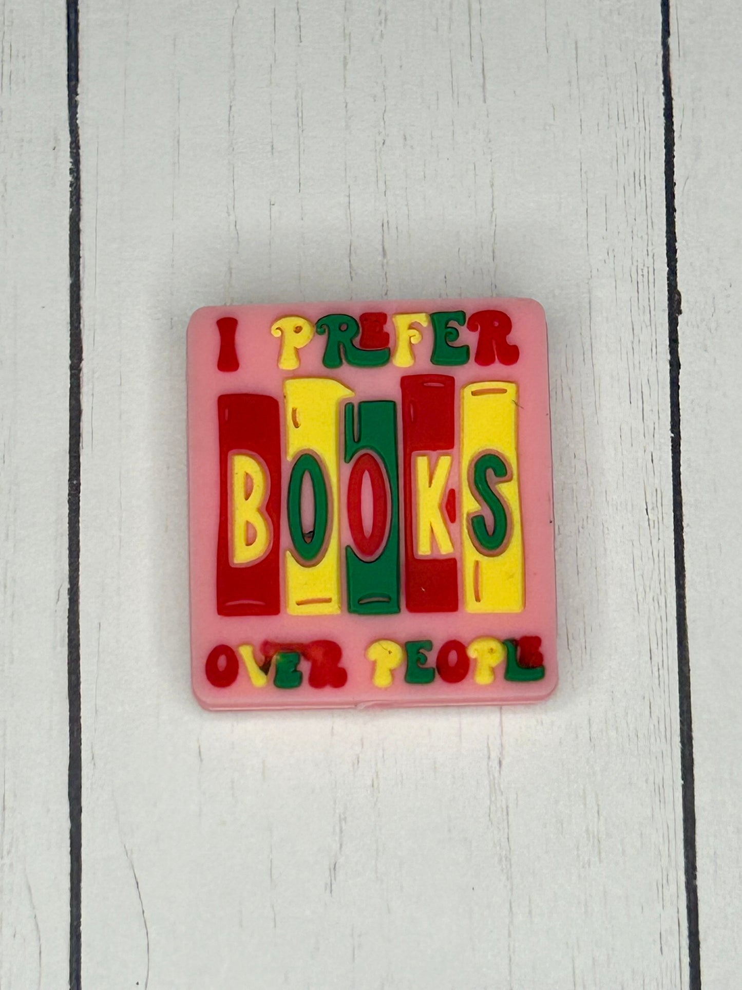 "I Prefer Books Over People" Focal Bead