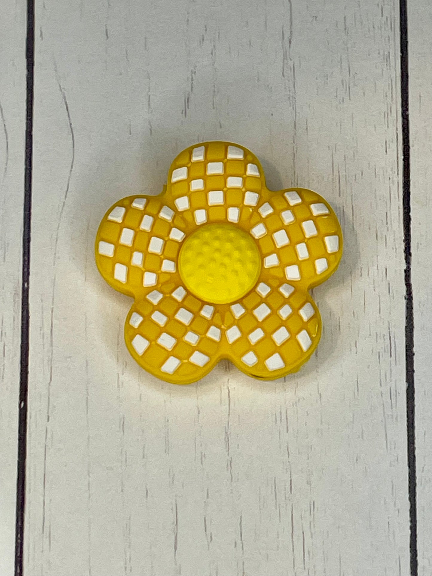 Checkered Flower Focal Bead