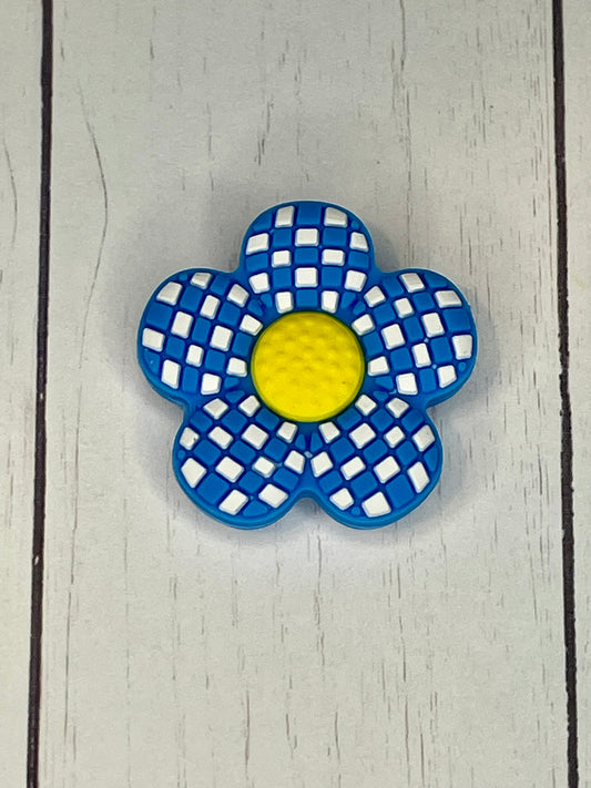 Checkered Flower Focal Bead