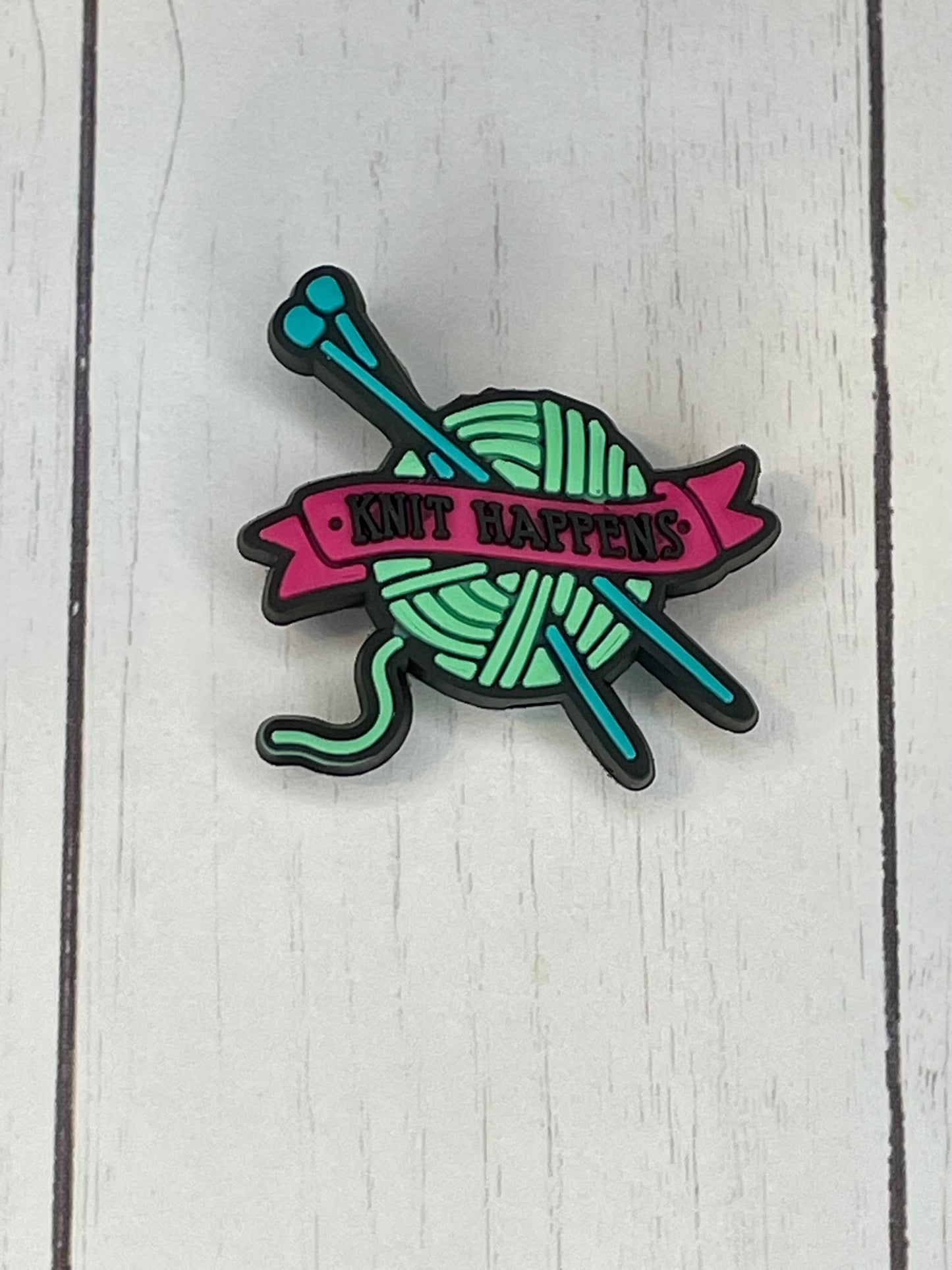 "Knit Happens" Focal Bead