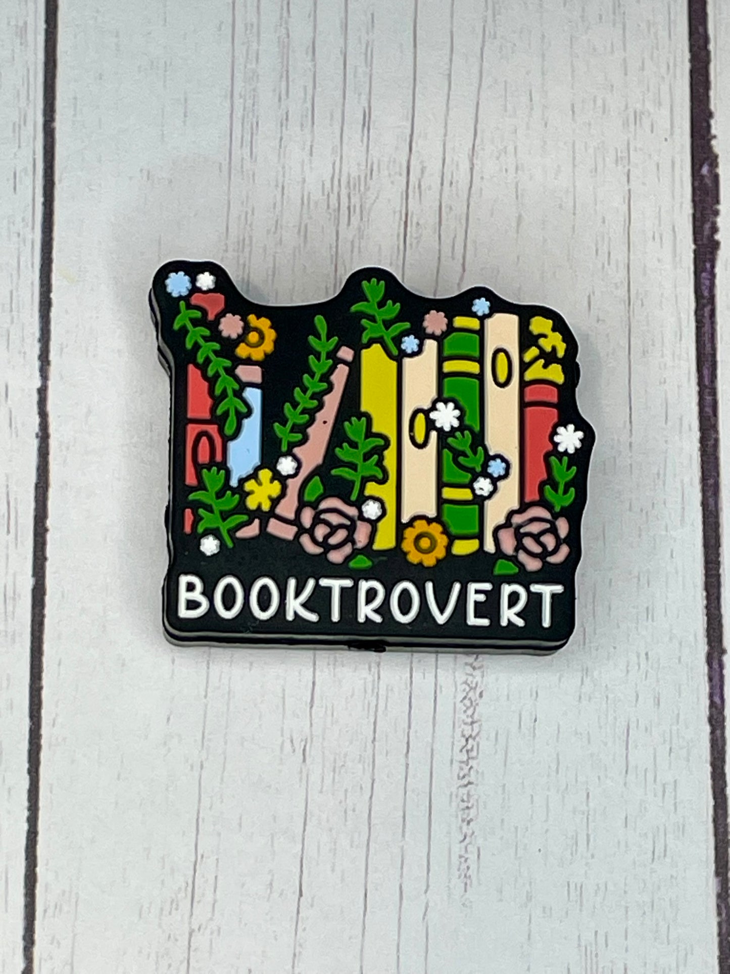 "Booktrovert" Focal Bead