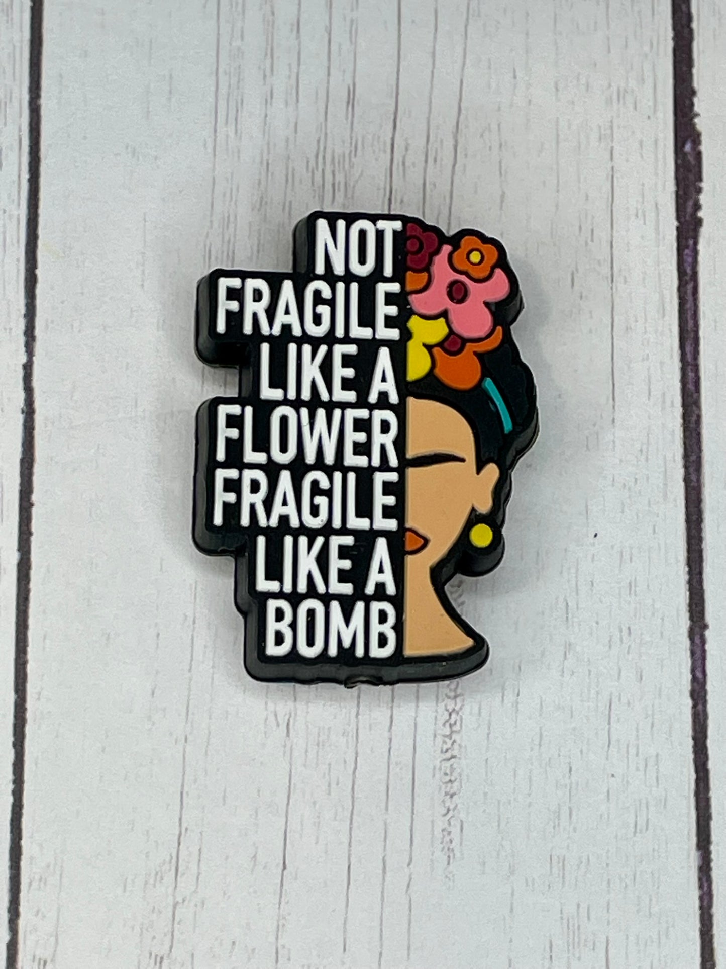 "Not Fragile Like a Flower, Fragile Like A Bomb" Focal Bead