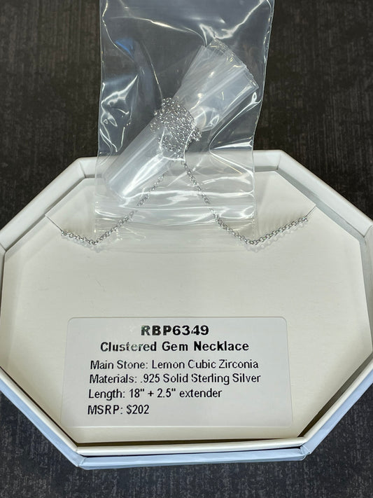 RBP6349 - Clustered Gem Necklace