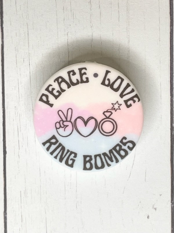 EXCLUSIVE - "Peace Love Ring Bombs 2.0" - Bomb Party Inspired Focal Bead