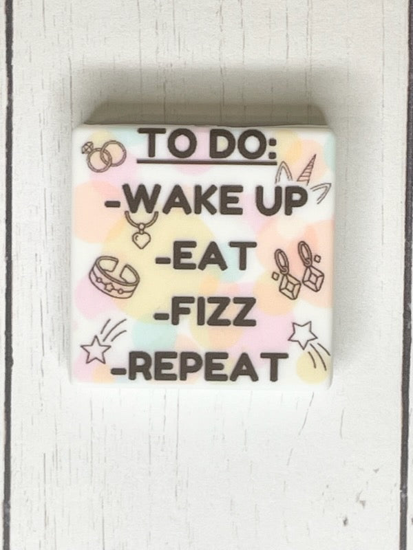 EXCLUSIVE - "To Do: Wake Up, Eat, Fizz, Repeat 2.0" - Bomb Party Inspired Focal Bead