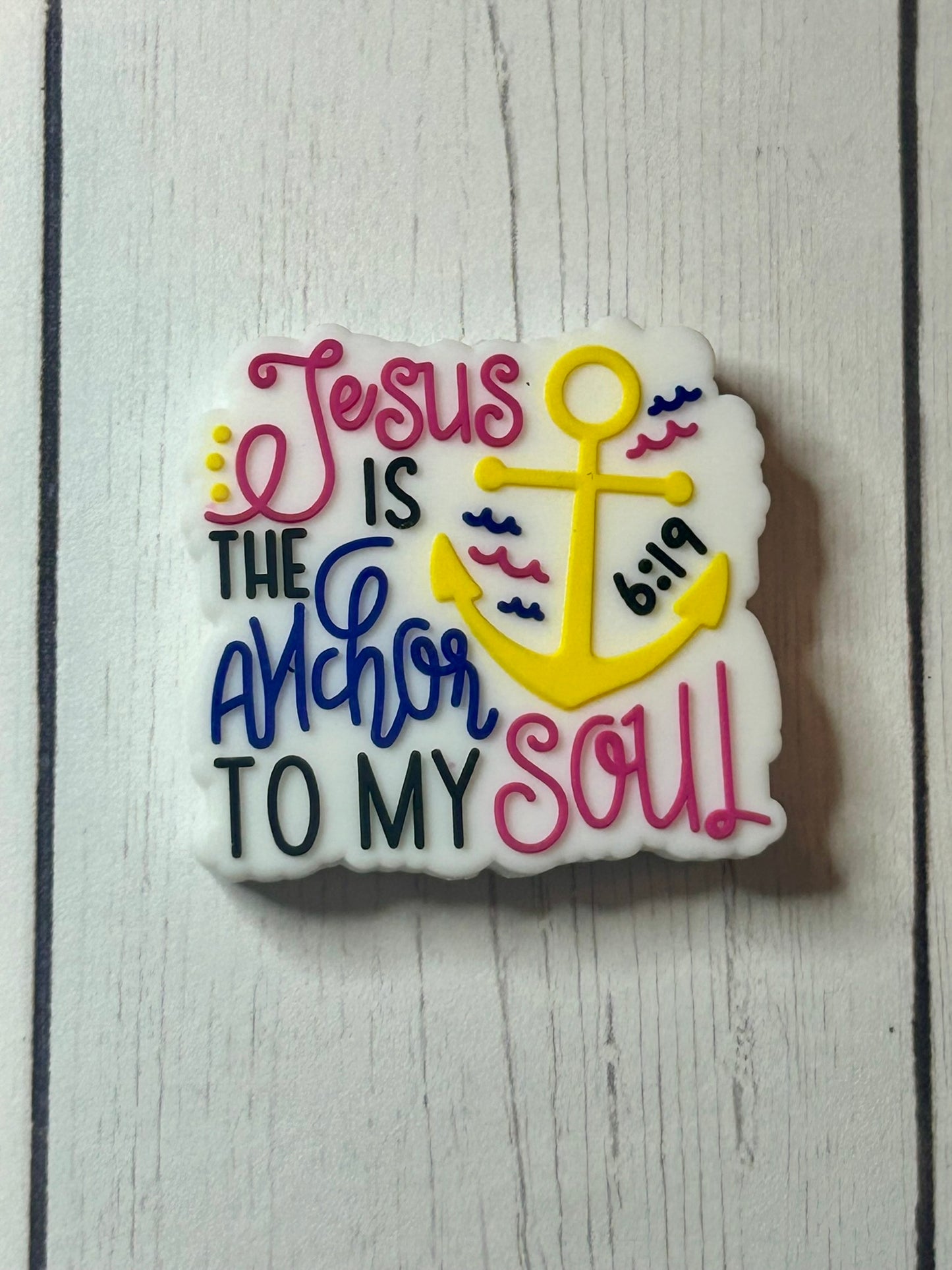 Jesus Is The Anchor To My Soul" Focal Bead