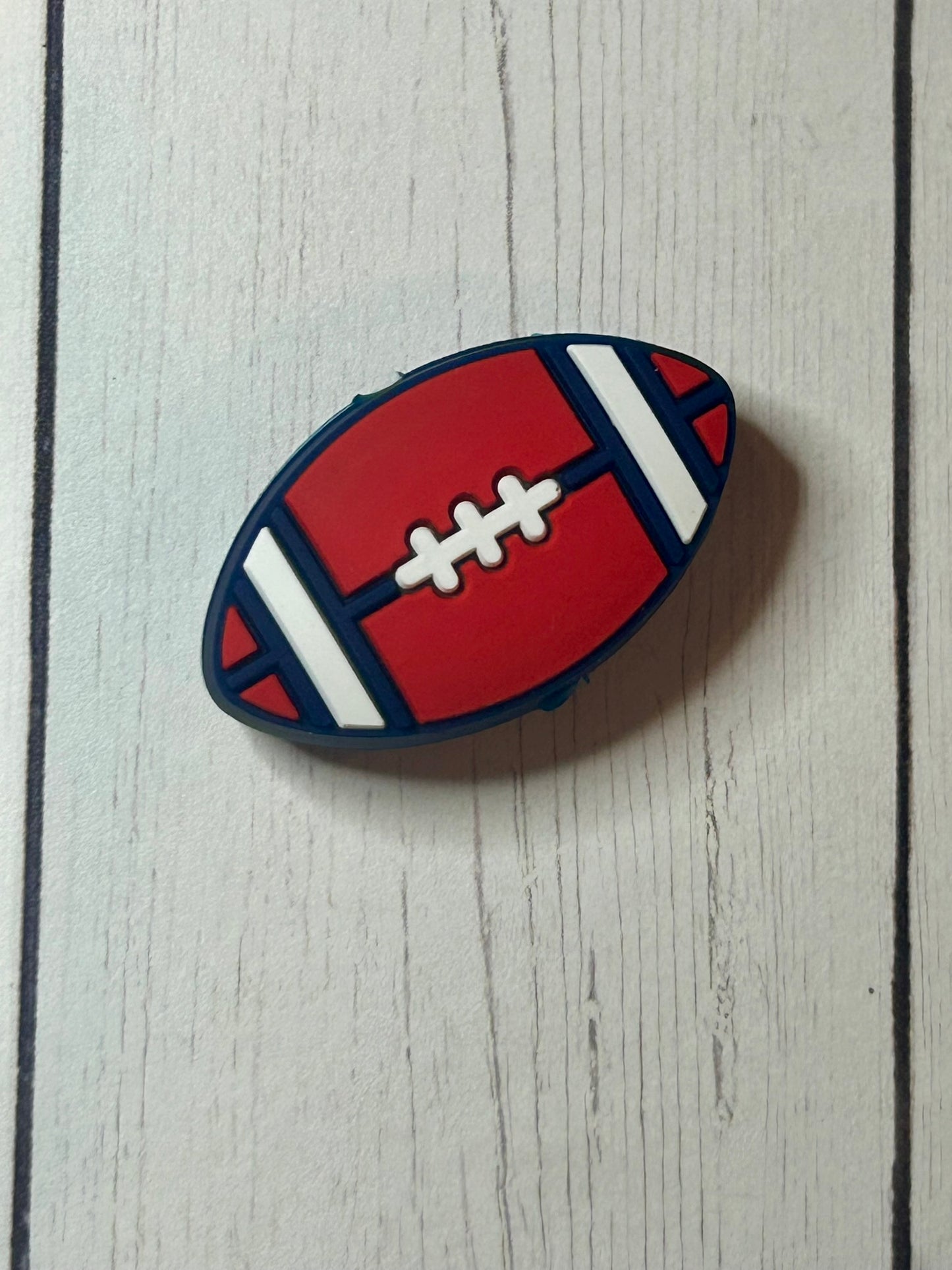 Orange Football Focal Bead