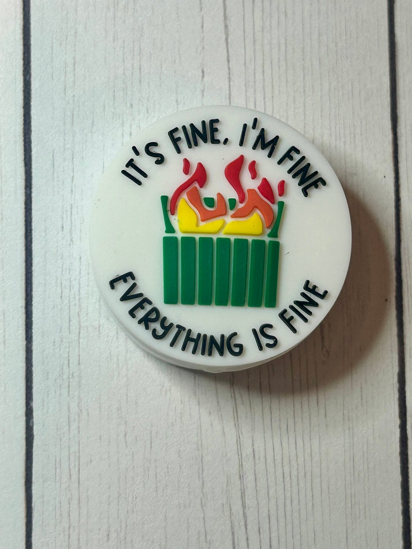 "It's Fine, I'm Fine, Everything Is Fine" Focal Bead