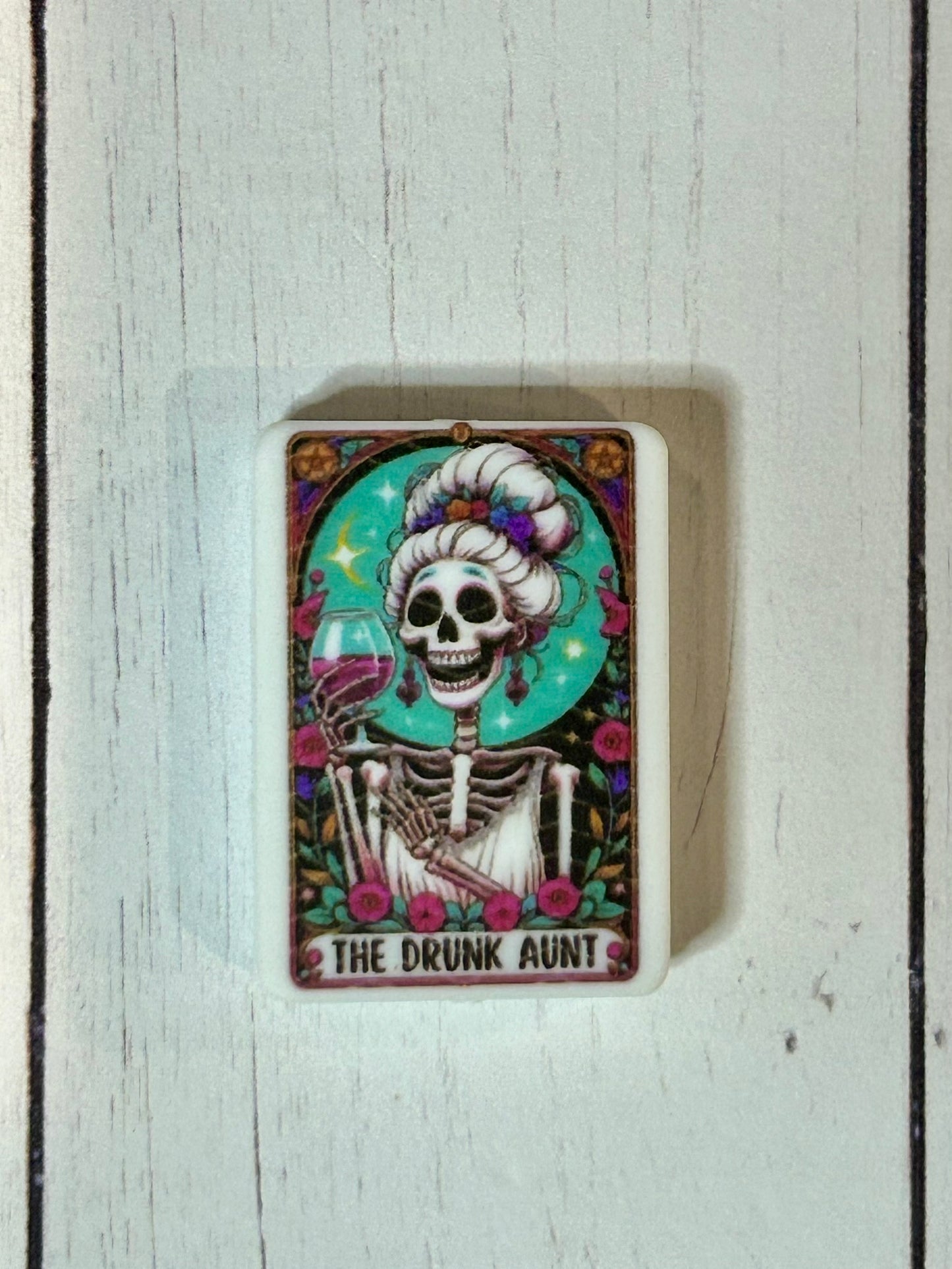 "The Drunk Aunt - Tarot Card" Focal Bead