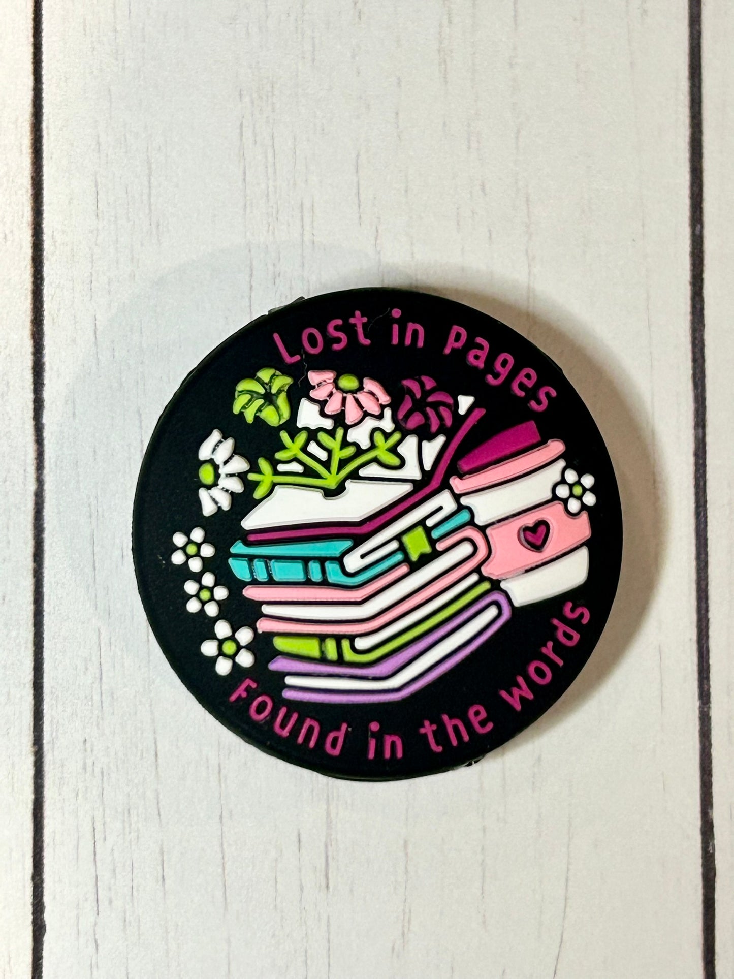 "Lost In Pages, Found In The Words" Focal Bead