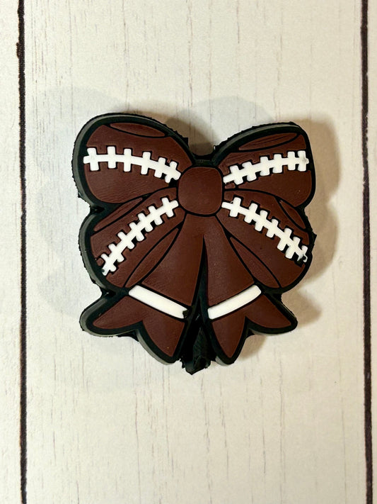 Football Bow Focal Bead