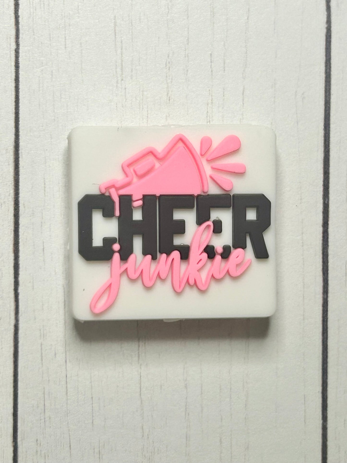"Cheer Junkie" Focal Bead