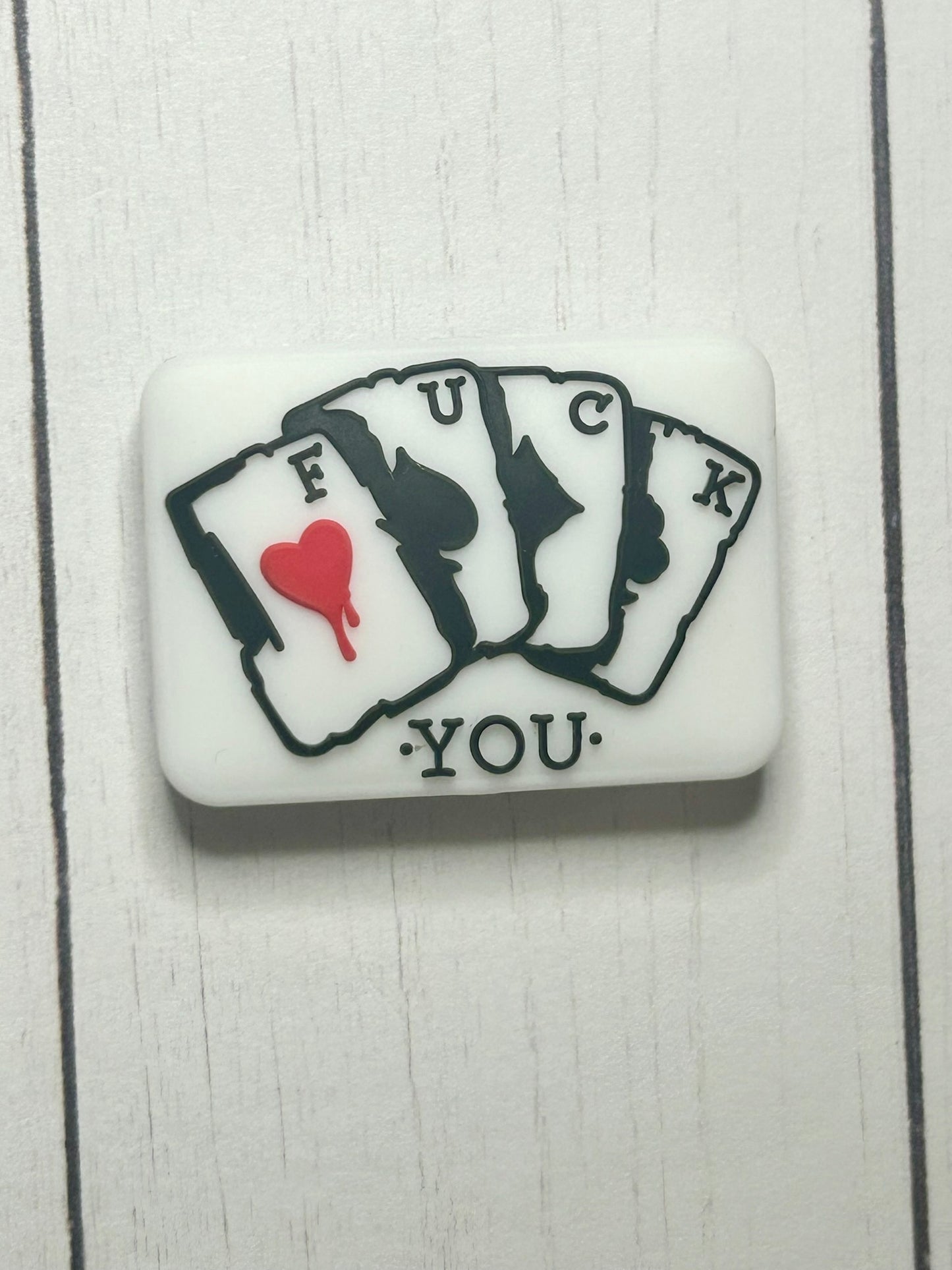 "Fuck You Card" Focal Bead