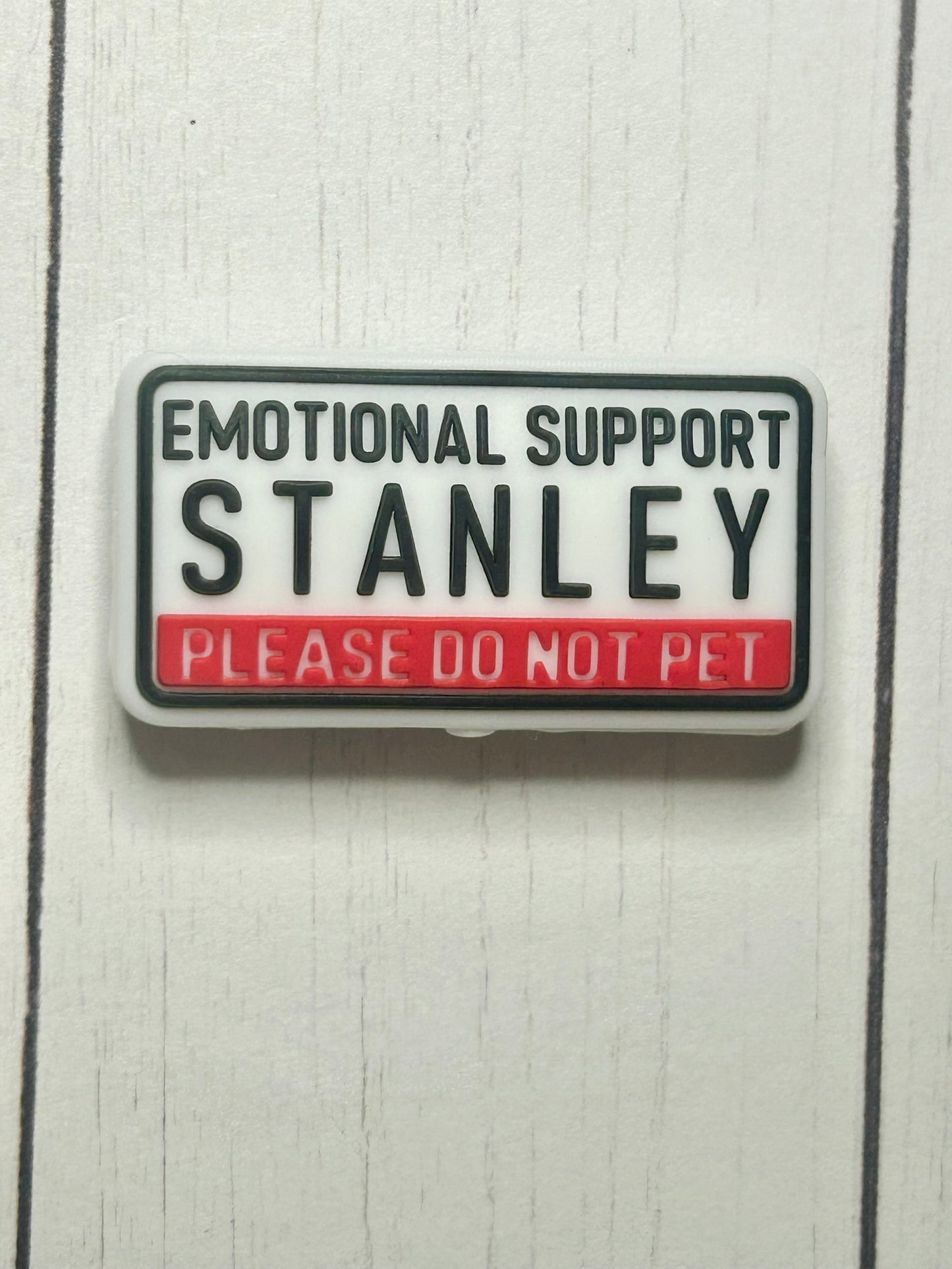 "Emotional Support Stanley, Please Do Not Pet" Focal Bead