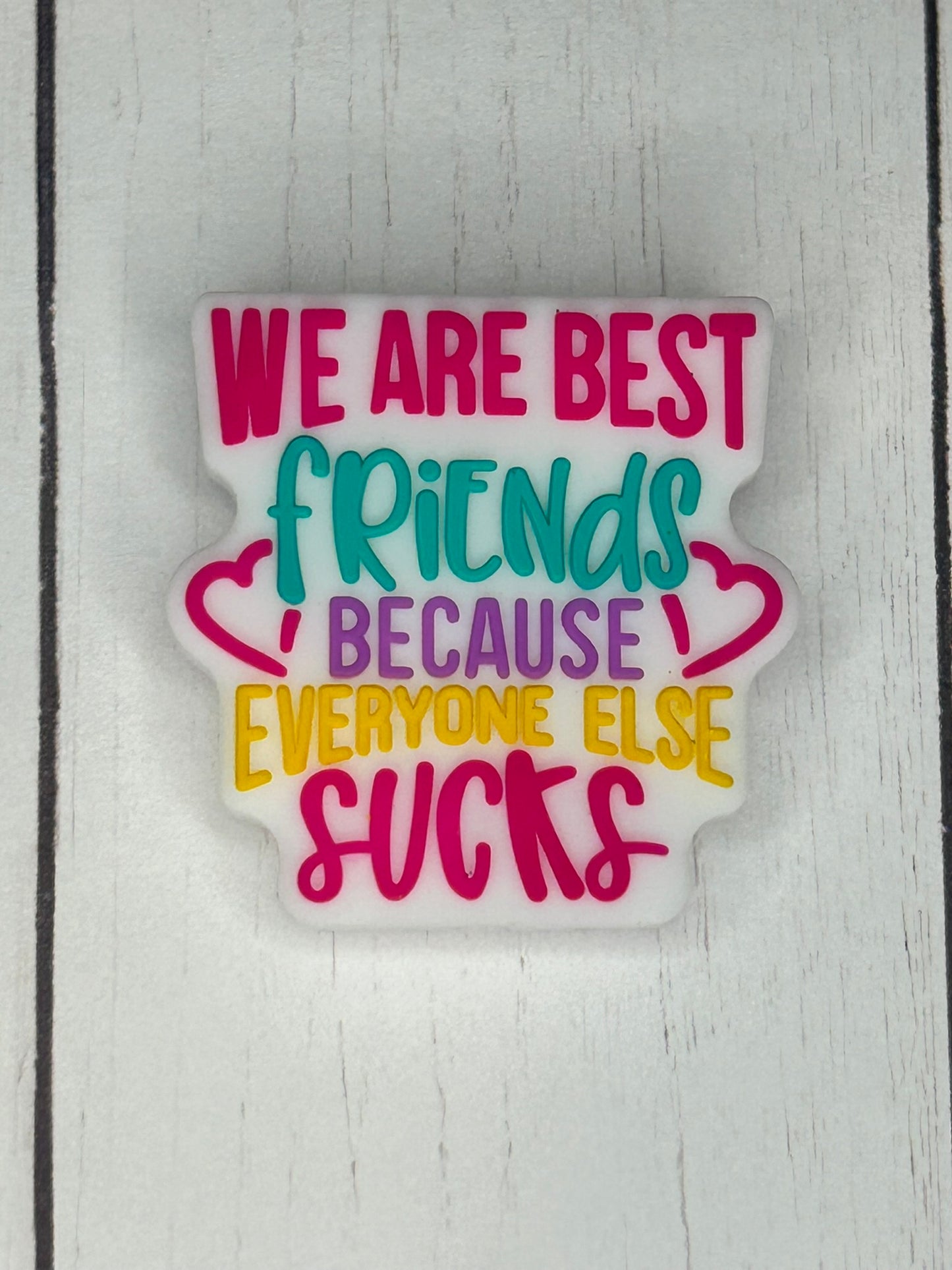 "We Are Best Friends Because Everyone Else Sucks" Focal Bead