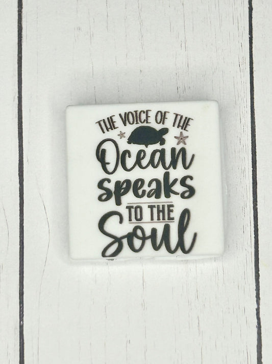 "The Voice Of The Ocean Speaks To The Soul" Focal Bead