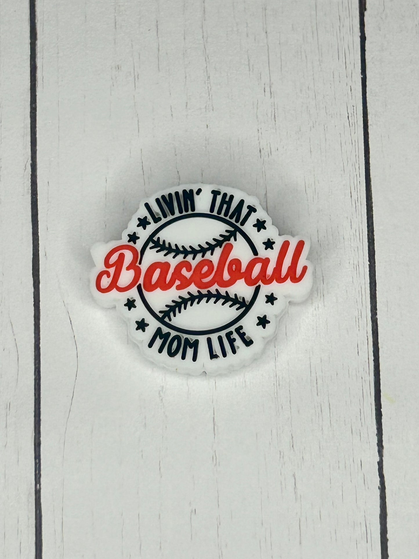 "Livin' That Baseball Mom Life" Focal Bead