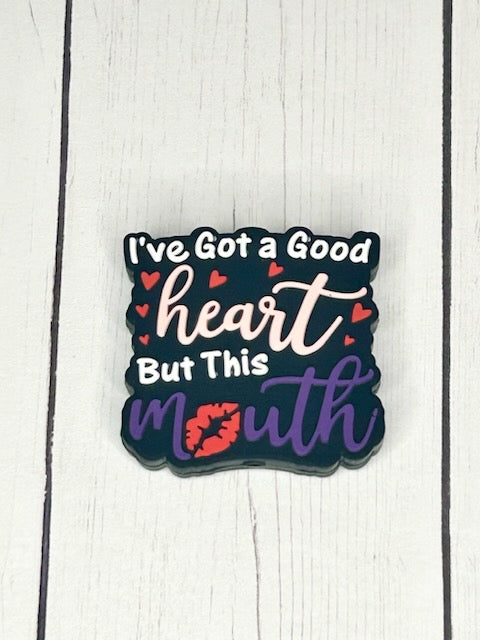 "I've Got A Good Heart, But This Mouth" Focal Bead