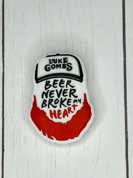"Beer Never Broke My Heart" - Focal Bead