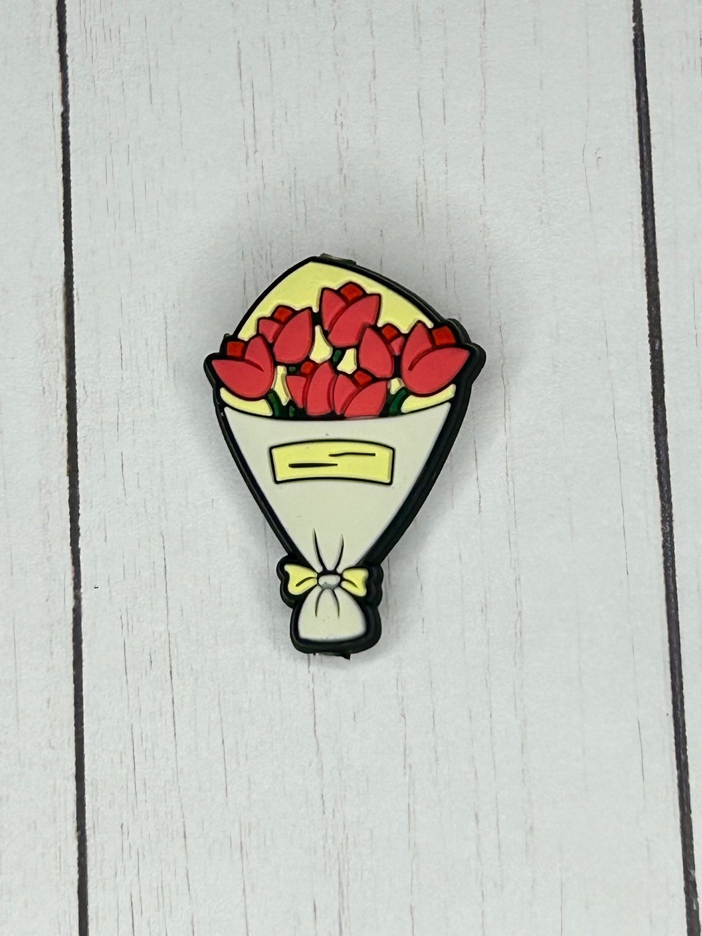 Red Flower Bouquet Focal Bead