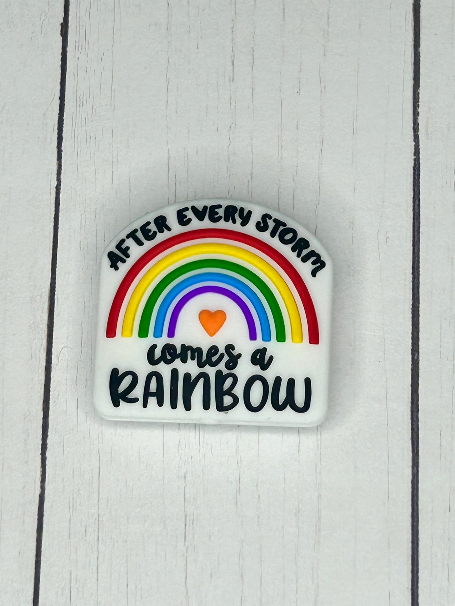 "After Every Storm Comes A Rainbow" Focal Bead