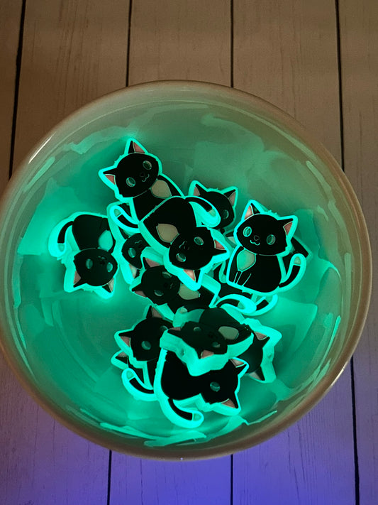 Black Cat Glow Focal Bead