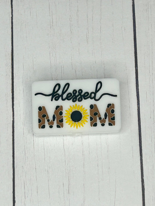 Blessed Mom Sunflower Focal Bead