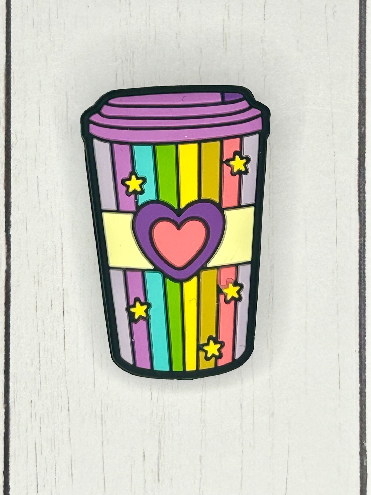 Coffee Rainbow Focal Bead