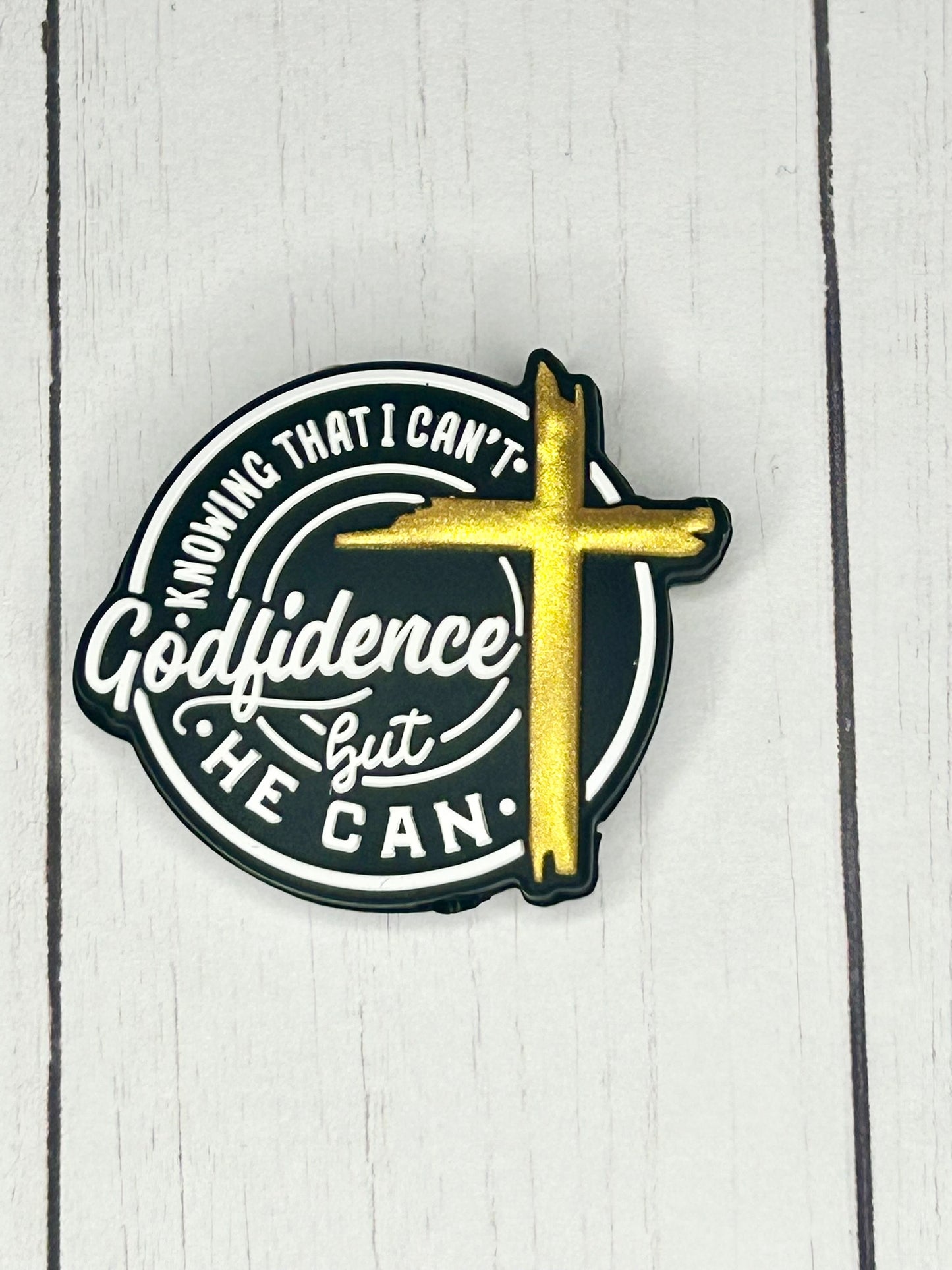 "Godfidence, Knowing That I Can't, But He Can" Focal Bead