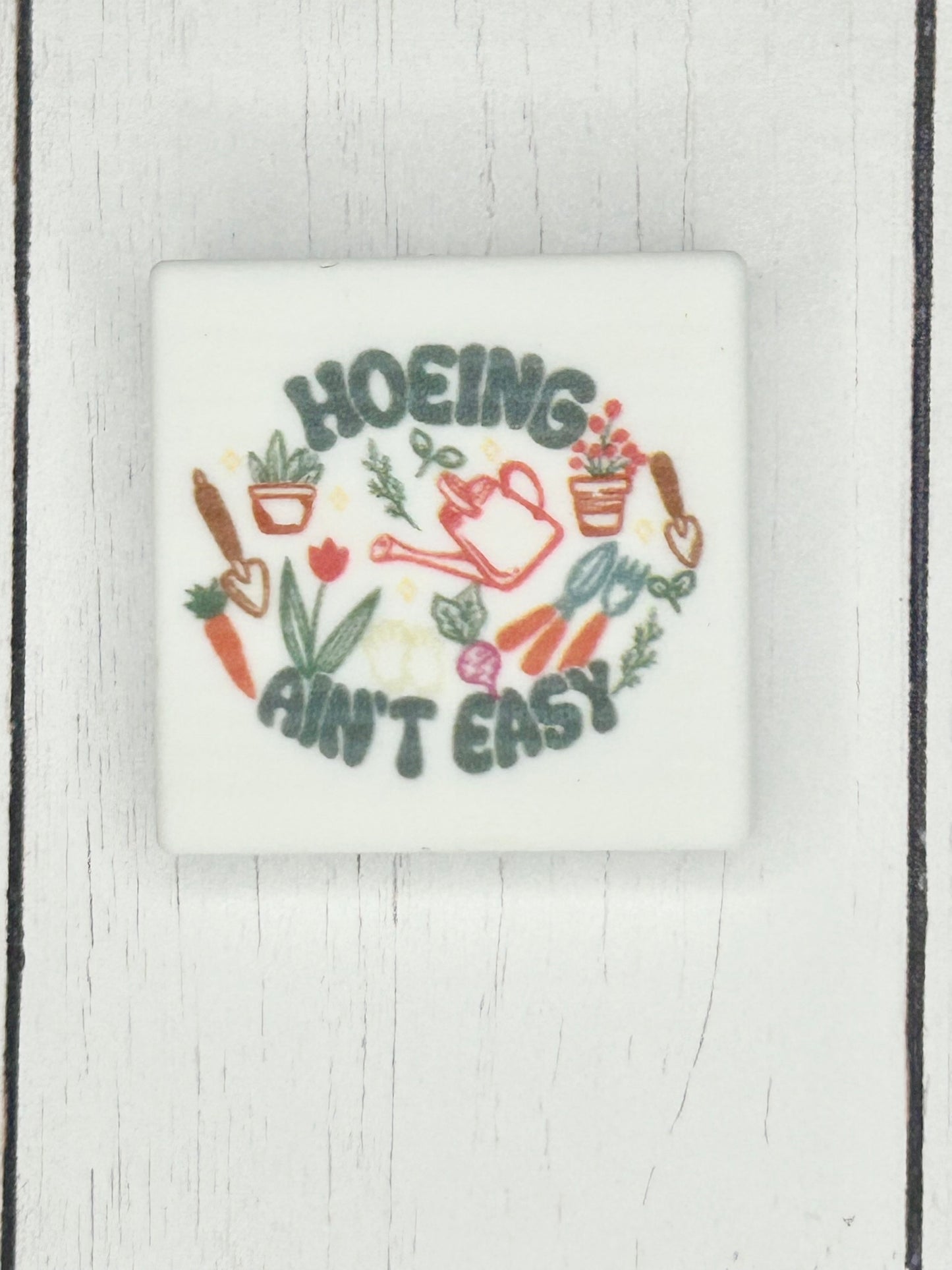 "Hoeing Ain't Easy" Focal Bead