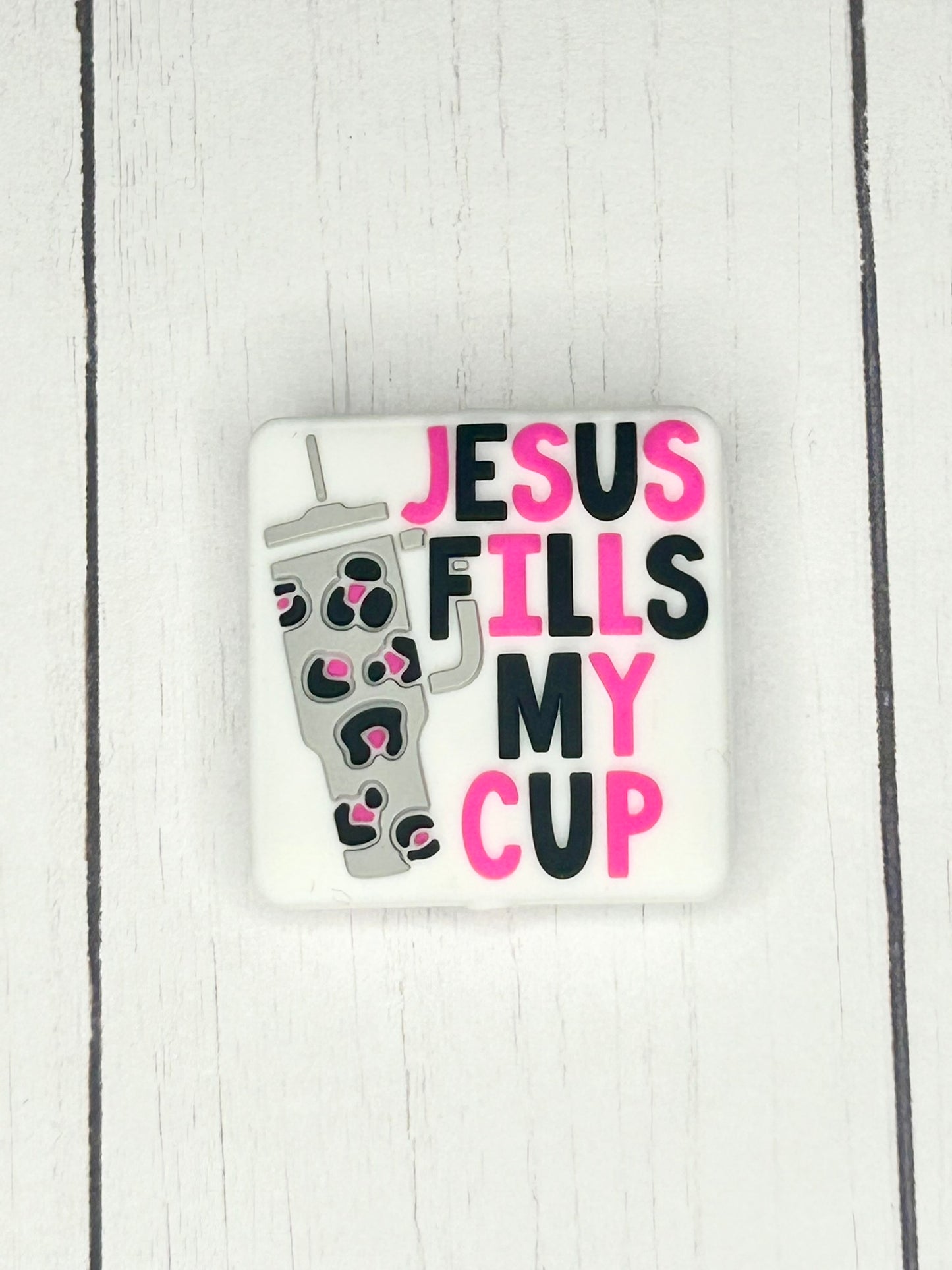 "Jesus Fills My Cup" Focal Bead