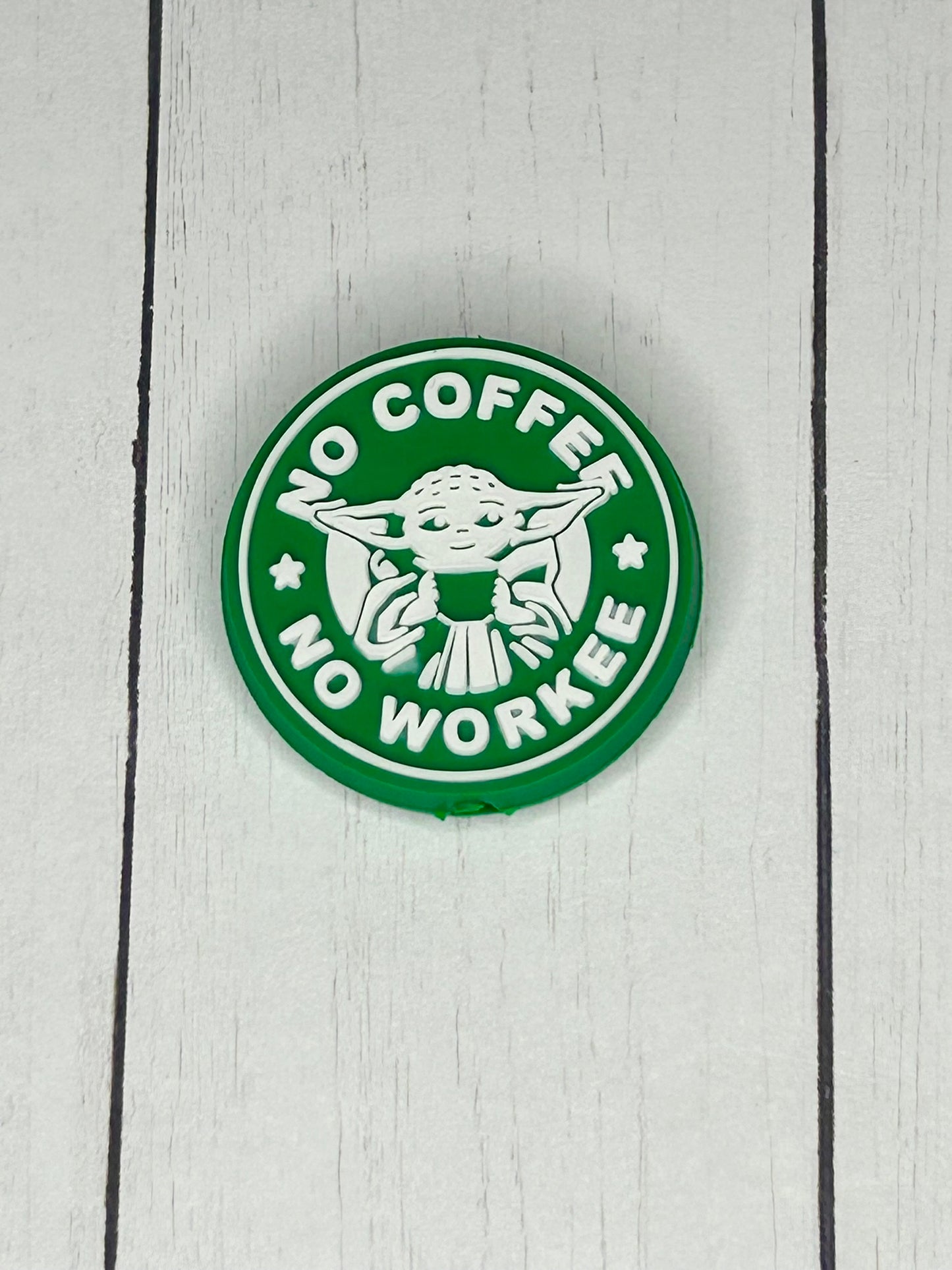 "No Coffee, No Workee" Focal Bead