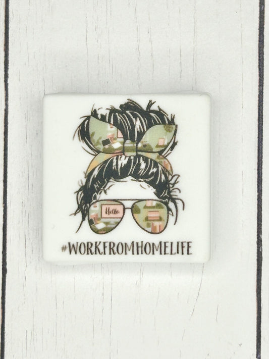"#WorkFromHomeLife" Focal Bead
