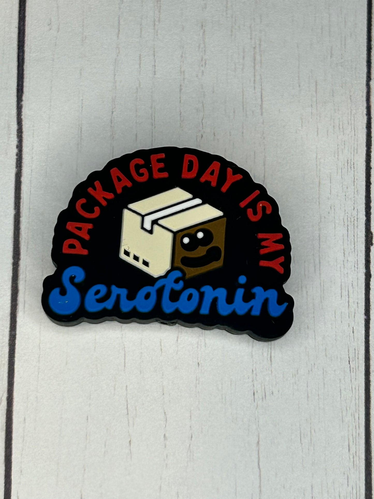 "Package Day Is My Serotonin" Focal Bead