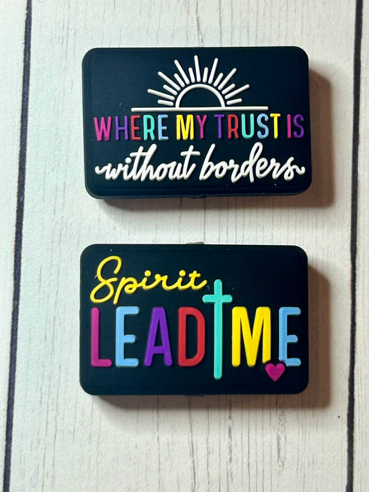 "Where My Trust Is Without Boarders" Focal Bead