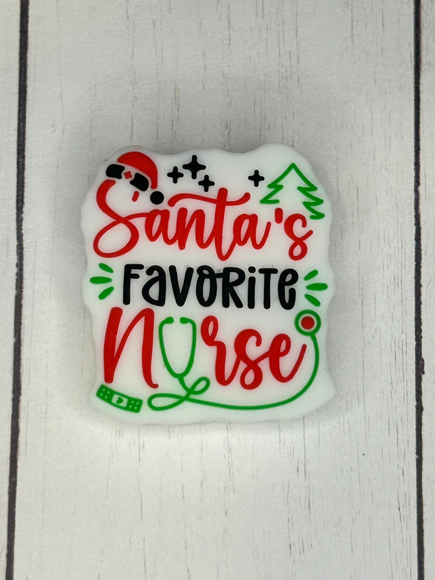 "Santa's Favorite Nurse" Focal Bead