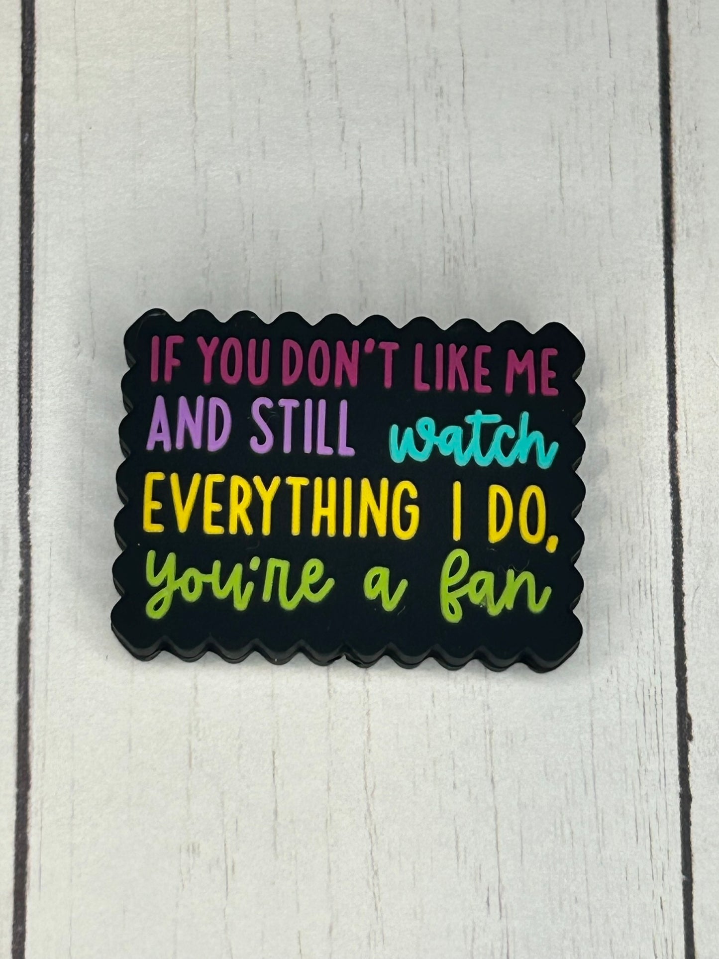 "If You Don't Like Me, And Still Watch Everything I Do, You're A Fan" Focal Bead