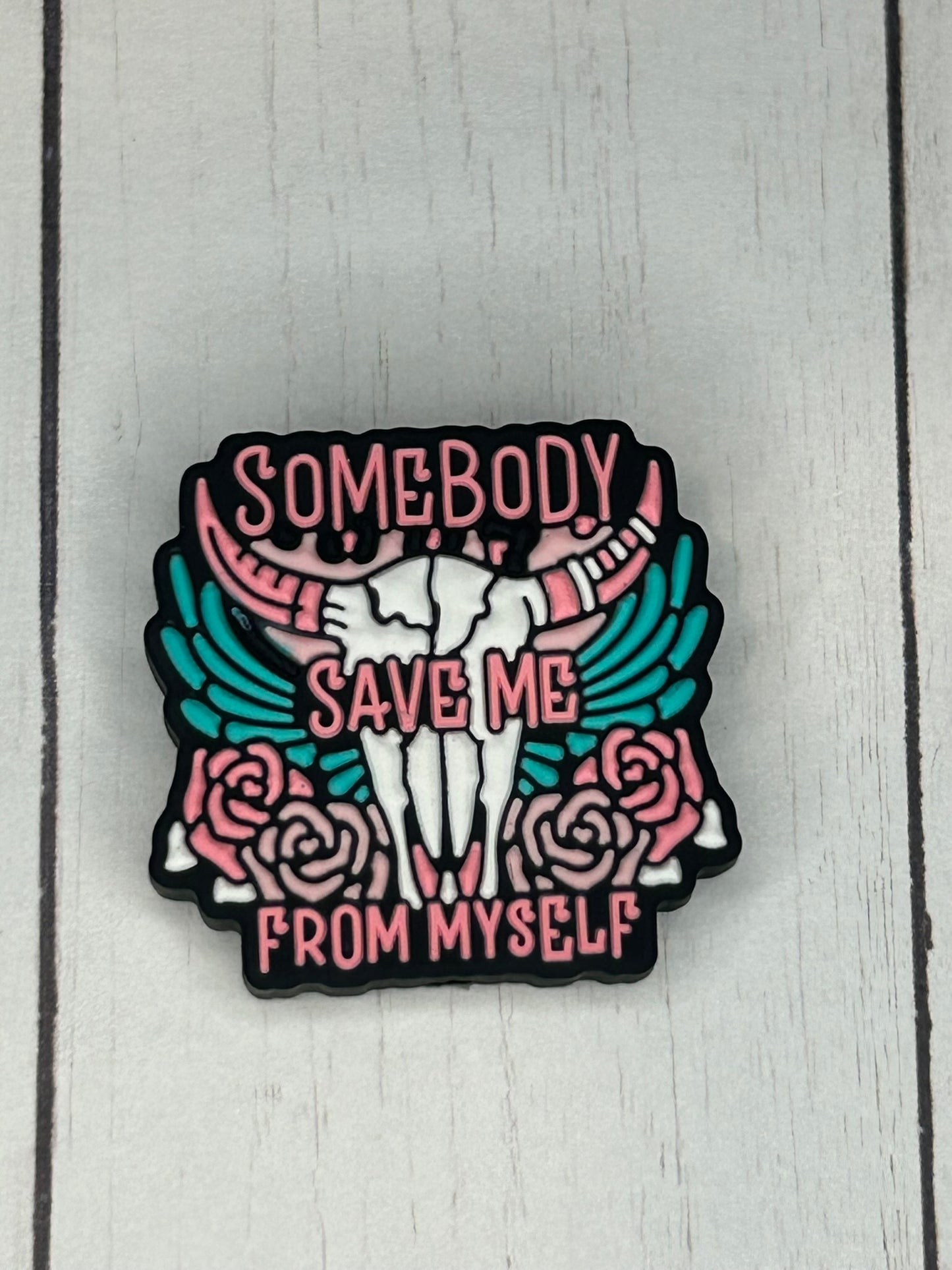 "Somebody Save Me From Myself" Focal Bead