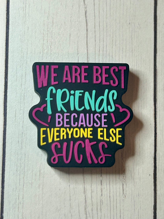 "We Are Best Friends Because Everyone Else Sucks" Focal Bead